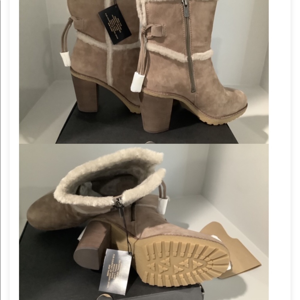 Suede Frye lined boots.
